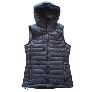 Stormtech PFV2W Womens Black Quilted Hooded Puffer Vest Lightweight Small Petite